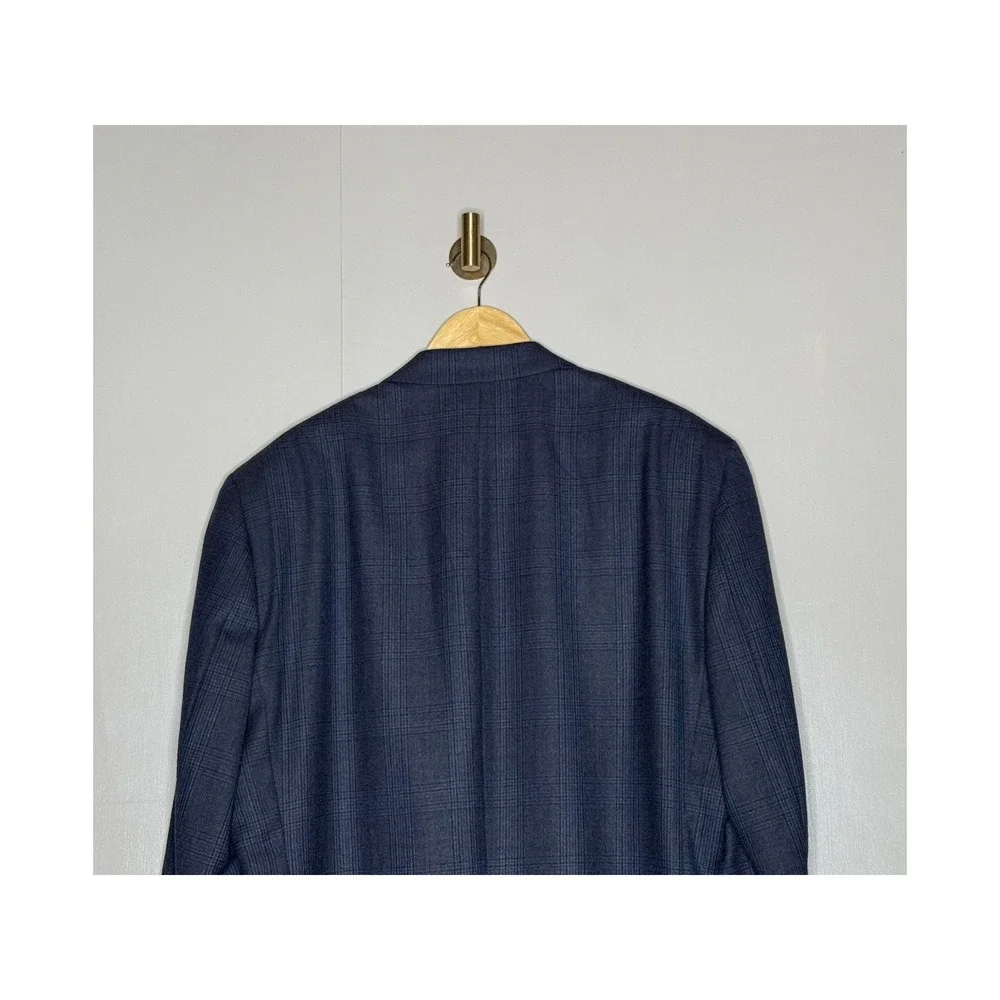Lauren Ralph Lauren‎ Blue Windowpane Sport Coat Blazer 48R Classic